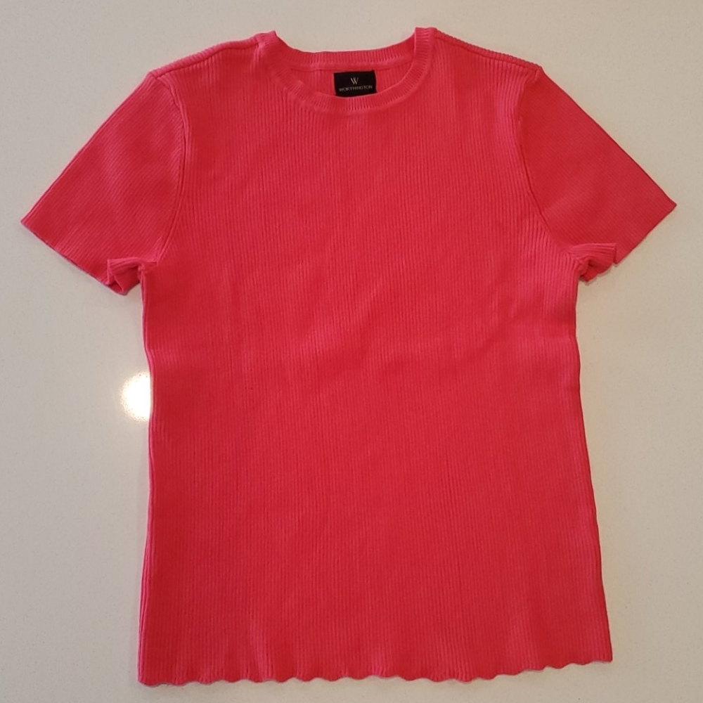 Coral/red Knit shirt